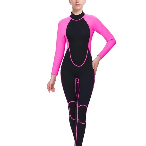 REALON Womens Small Wetsuits 2mm, Adult One Piece Full Body Long Sleeve - Picture 4 of 8